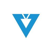 letter v triangle geometric simple design logo vector