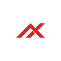 letter ax arrow x simple geometric logo vector