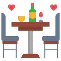 Dinner Table which can easily edit or modify vector