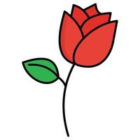 flor rosa que puede editar o modificar fácilmente vector