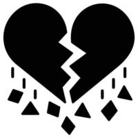 Broken heart which can easily edit or modify vector
