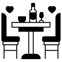 Dinner Table which can easily edit or modify vector