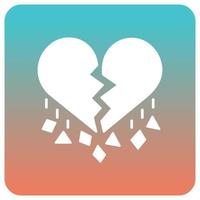 Broken heart which can easily edit or modify vector