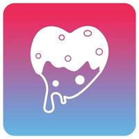 corazón de chocolate que puede editar o modificar fácilmente vector