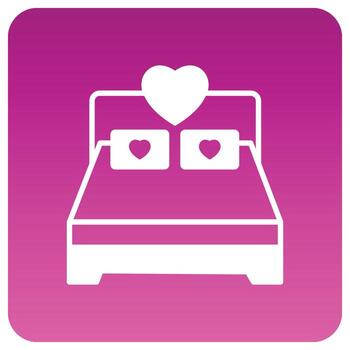 cama doble que puede editar o modificar fácilmente vector