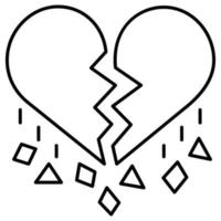 Broken heart which can easily edit or modify vector