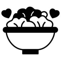 heart Bowl which can easily edit or modify vector