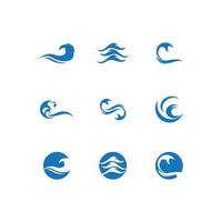 Water wave icon vector