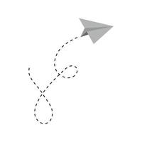 Color paper airplane icon vector illustration