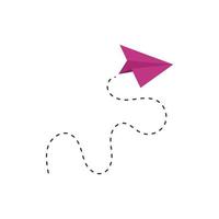 Color paper airplane icon vector illustration