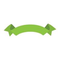 Simple ribbon waving isolated vector illustration.