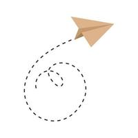 Color paper airplane icon vector illustration