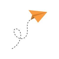 Color paper airplane icon vector illustration