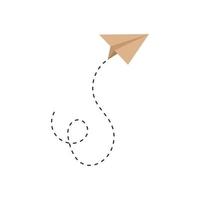 Color paper airplane icon vector illustration