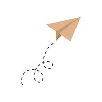 Color paper airplane icon vector illustration