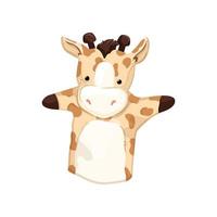 cow hand puppet cartoon vector illustration