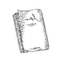 book sketch hand drawn vector