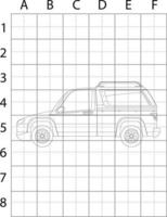 página de dibujo de coche