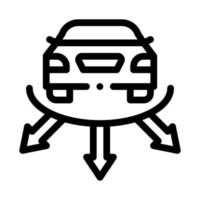 parktronic parking system icon vector outline illustration