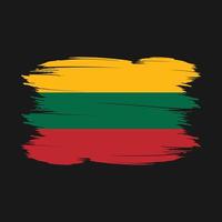 Lithuania Flag Brush Vector Illustration