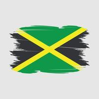 Jamaica Flag Brush Vector Illustration