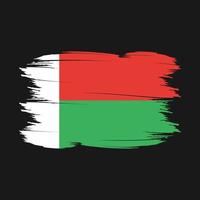 Madagascar Flag Brush Vector Illustration