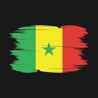 Ilustración de vector de cepillo de bandera de senegal