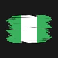 ilustración de vector de pincel de bandera de nigeria