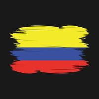 Colombia Flag Brush Vector Illustration