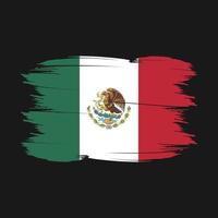 Mexico Flag Brush Vector Illustration