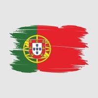 Portugal Flag Brush Vector Illustration