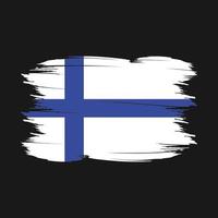 Finland Flag Brush Vector Illustration