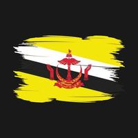 Brunei Flag Brush Vector Illustration