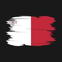 Malta Flag Brush Vector Illustration