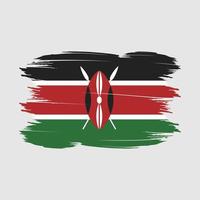 Kenya Flag Brush Vector Illustration