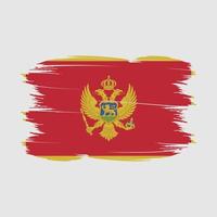 Ilustración de vector de cepillo de bandera de montenegro