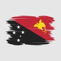 Papua Flag Brush Vector Illustration