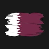 Qatar Flag Brush Vector Illustration