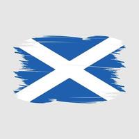 Scotland Flag Brush Vector Illustration