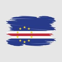 Cape Verde Flag Brush Vector Illustration