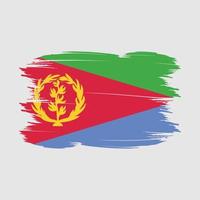 ilustración de vector de cepillo de bandera de eritrea