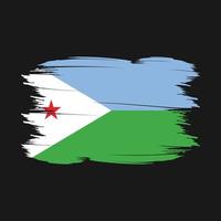 Djibouti Flag Brush Vector Illustration