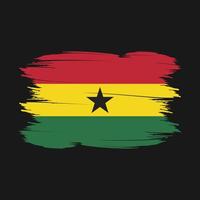 Ghana Flag Brush Vector Illustration