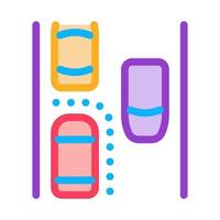 parking help system icon vector outline illustration