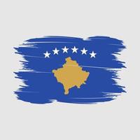 Kosovo Flag Brush Vector Illustration