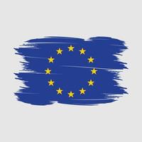 European Flag Brush Vector Illustration