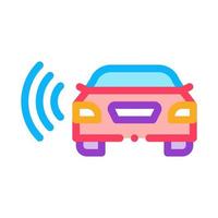 car network connection icon vector outline illustration