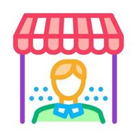 shop manager icon vector outline symbol illustration