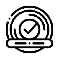 Approved Button With Text Element Vector Icon