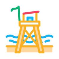 rescue beach tower icon vector outline illustration